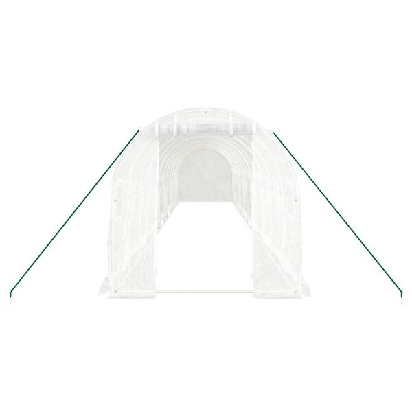 vidaXL Staklenik s čeličnim okvirom bijeli 24 m&sup2; 12 x 2 x 2 m