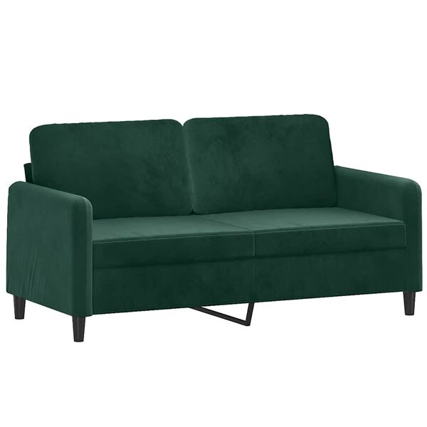 vidaXL 3-dijelni set sofa s jastucima tamnozeleni bar&scaron;unasti