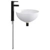vidaXL Umivaonik za kupaonicu Mat Crna 35,5 x 35,5 x 14,5 cm Metal