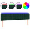 vidaXL LED uzglavlje tamnozeleno 180x5x78/88 cm bar&scaron;unasto