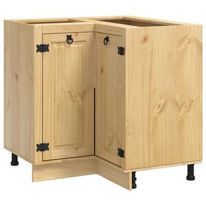 vidaXL Cabinet SKI Medeno Smeđa 80 x 80 x 81 cm Čvrsto borovo drvo