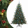 vidaXL Umjetno božićno drvce Zelena 180 cm PVC i Metal i Plastika