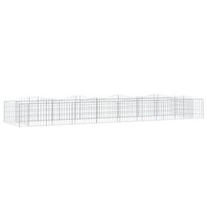 vidaXL Lučna gabionska povi&scaron;ena gredica 400x100x50cm pocinčano željezo