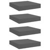 vidaXL Plutajuće zidne police 4 kom sjajne sive 23 x 23,5 x 3,8 cm MDF