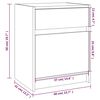 vidaXL Noćni ormarić bijeli 40 x 31 x 50 cm od masivne borovine