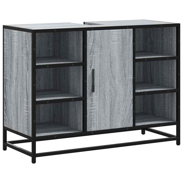 vidaXL Kupaonski ormarić za umivaonik boja hrasta 80x33x60 cm drveni