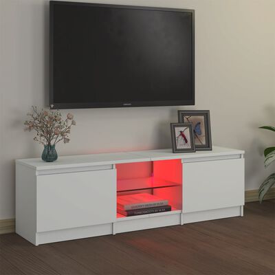 vidaXL TV ormarić s LED svjetlima bijeli 120 x 30 x 35,5 cm
