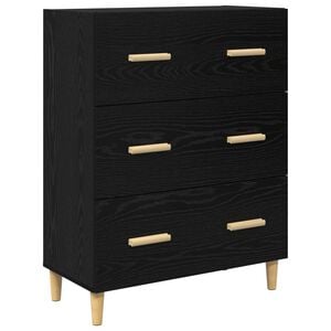 vidaXL Kreveta Crni hrast 69,5 x 34 x 90 cm Konstruirano drvo