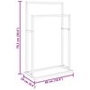 vidaXL Samostojeći stalak za ručnike crni 48 x 24 x 78,5 cm željezni