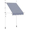 vidaXL Tenda na ručno uvlačenje 150 cm plavo-bijela prugasta