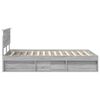 vidaXL Krevetna konstrukcija s uzglavljem Siva Sonoma 135 x 190 cm