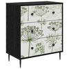 vidaXL Komoda GOTHA Zeleni uzorak drveta 66 x 36,5 x 76 cm Crni hrast