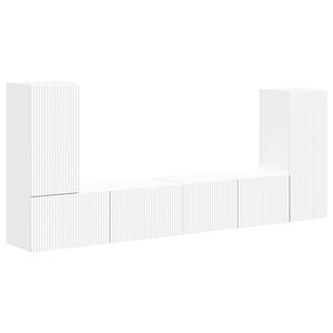 vidaXL Set TV komoda 4 pcs Bijelo Konstruirano drvo