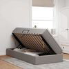 vidaXL Krevet s madracem i skladi&scaron;tem Sivo-smeđa 100 x 200 cm