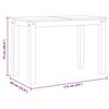 vidaXL Blagovaonski stol Panama sivi 112x60x75 cm od masivne borovine