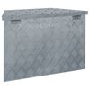vidaXL Aluminijska kutija 70 x 24 x 42 cm trapezoidna srebrna