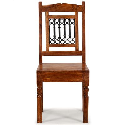 vidaXL Blagovaonske stolice od masivnog drva i šišama 6 kom klasične