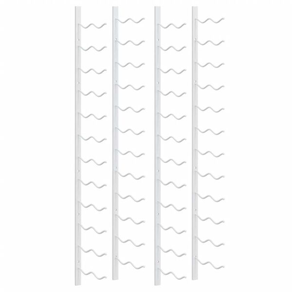 vidaXL Zidni stalak za vino za 24 boce 2 kom bijeli željezni