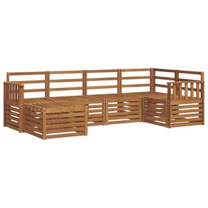 vidaXL Sekcijska garnitura 6 pcs Prirodna