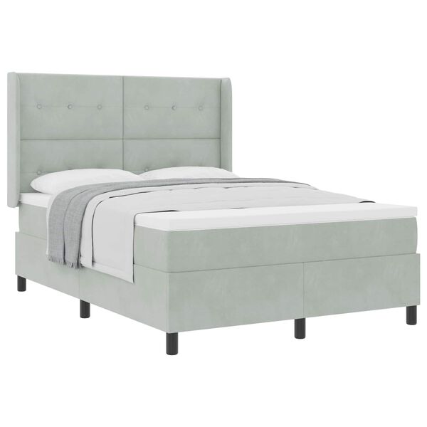 vidaXL Krevet s opruga kutije Svjetlosiva 160 x 200 cm Bar&scaron;un