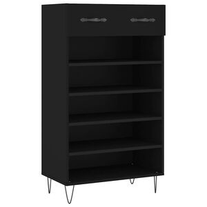vidaXL Ormarić za cipele crni 60 x 35 x 105 cm od konstruiranog drva