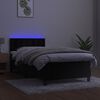 vidaXL Krevet box spring s madracem LED crni 90x190 cm bar&scaron;un