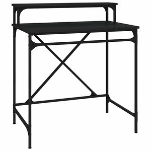 vidaXL Radni stol crni 80 x 50 x 90 cm konstruirano drvo i željezo