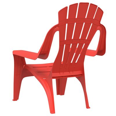 vidaXL Vrtne stolice za djecu 2kom crvene 37x34x44cm PP izgled drva