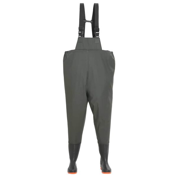 vidaXL Hlače za vodu s čizmama zelene veličina 42