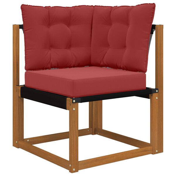 vidaXL Jastuk za vanjsku sofU 3 pcs boja crnog vina Poliester