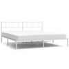 vidaXL Metalni okvir za krevet s uzglavljem bijeli 180x200 cm