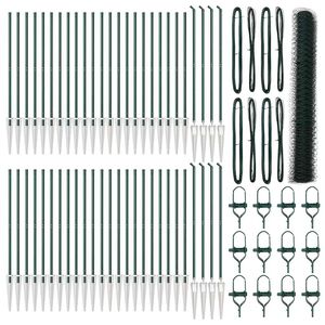 vidaXL Heksagonalna ograda s stubom 100 x 1,4 m Čelik premazan PVC-om