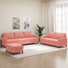 vidaXL 3-dijelni set sofa s jastucima ružičasti bar&scaron;unasti