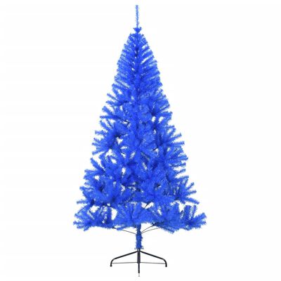 vidaXL Umjetna polovica božićnog drvca sa stalkom plava 240 cm PVC