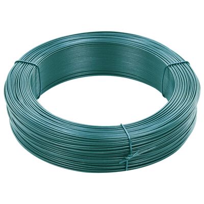 vidaXL Žica za vezanje ograde 250 m 0,9/1,4 mm čelična crno-zelena