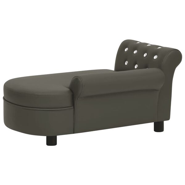 vidaXL Sofa za pse tamnosiva 83 x 45 x 42 cm od umjetne kože