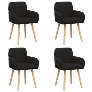 vidaXL Trpezarijske stolice 4 kom. Boucl&eacute; Crna 59 x 56,5 x 85 cm