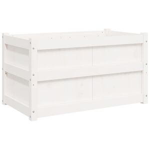 vidaXL Vrtna sadilica bijela 90x50x50 cm od masivne borovine