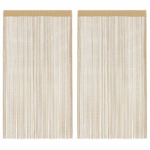 vidaXL Končane Zavjese 2 kom 100x250 cm Bež