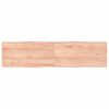 vidaXL Stolna ploča svjetlosmeđa 160x40x(2-4) cm obrađena hrastovina