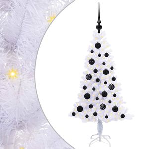 vidaXL Umjetno božićno drvce s stalakom Bijelo 120 cm PVC i čelik