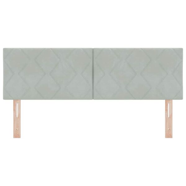 vidaXL Uzglavlje s uzglavljem Svjetlosiva 160 cm Bar&scaron;un