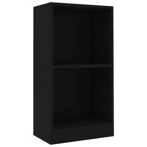 vidaXL Polica za knjige crna 40 x 24 x 75 cm od konstruiranog drva