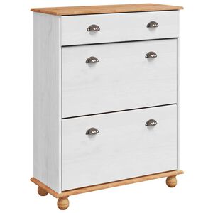 vidaXL Ormar za cipele s ladicama ASKIM Bijelo 85 x 35 x 108 cm