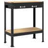 vidaXL Radna klupa Crna 80 x 40 x 91 cm Projektirano drvo i metal