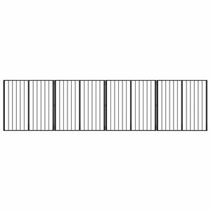 vidaXL Vrata za pse 4 kom. Crna 100 x 100 cm Pocinčani čelik