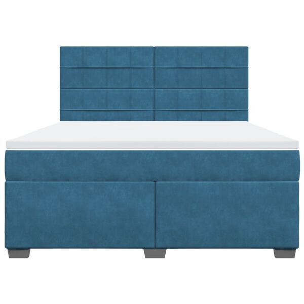 vidaXL Krevet s oprugama i madracem plavi 180x200 cm bar&scaron;unasti