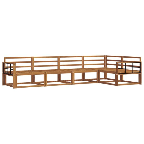 vidaXL Set vanjskih sofa 5 pcs Prirodna Čvrsto drvo akacije
