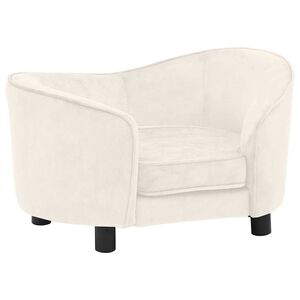 vidaXL Sofa za pse krem 69 x 49 x 40 cm pli&scaron;ana