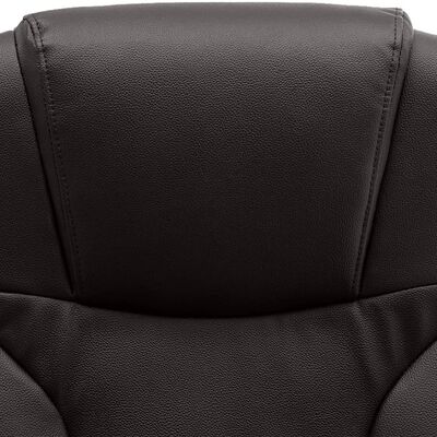 vidaXL Uredska stolica od prave kože smeđa